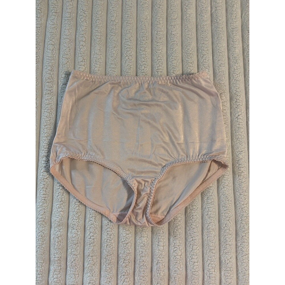Vintage Vassarette Liquid Satin Second Skin Panties Shiny Womens XL baby Pink